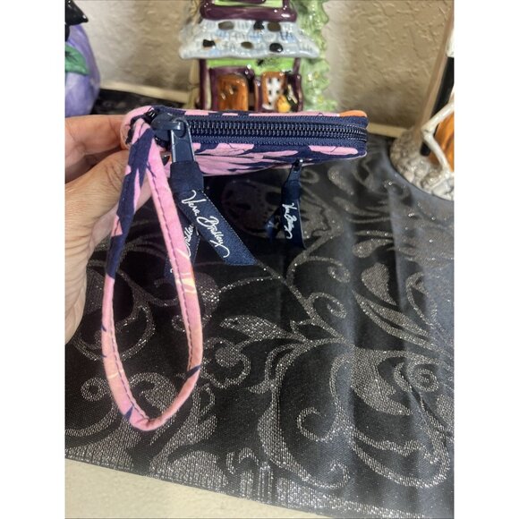 Vera Bradley Loves Me Pink, Orange, And Blue Floral Wristlet Wallet - Picture 4 of 9